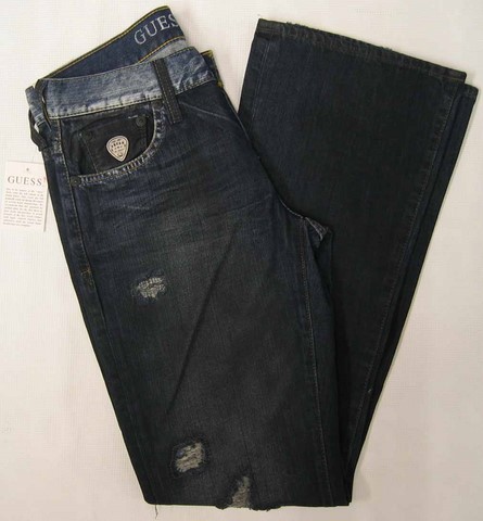 Guess Falcon denim jeans, Guess Men's Falcon denim jeans, slim fit, low rise, boot cut dark denim jeans, Hamper's Jeans Toronto Ontario.