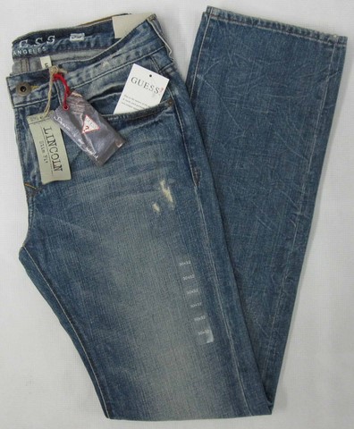 Guess Lincoln denim jeans, Men's Guess Lincoln slim fit, low rise, narrow leg denim jeans, Hamper's Jeans Toronto Ontario.