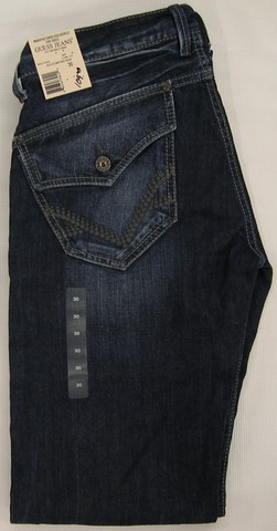 Guess Rebel denim jeans, Guess men's Rebel, regular rise, straight leg denim jeans, Hamper's Jeans Toronto Ontario.