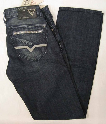 Guess Rebel denim jeans, Men's Guess Rebel regular fit, medium rise, straight leg denim jeans, Hamper's Jeans Toronto Ontario.