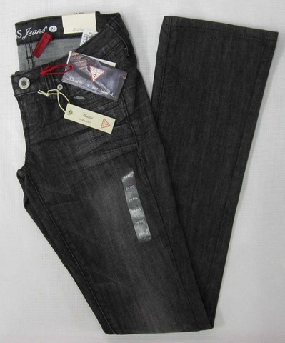 Guess Starlet denim jeans, Guess Ladies Starlet stretch, slim fit, low rise straight leg black denim jeans, Hamper's Jeans Toronto Ontario.