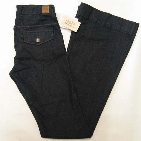 Guess Trouser jeans, Ladies Guess dark blue trouser jeans, Trouser Guess stretch jeans, Hamper's Jeans Toronto Ontario.