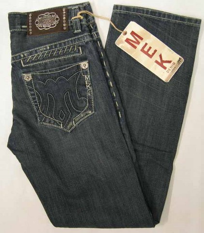 Mek Dubai denim jeans, Men's Mek Dubai, relaxed fit, straight leg, Antique blue denim jeans, Hamper's Jeans Toronto Ontario.