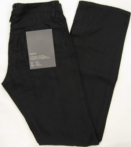 Mexx Linen jeans pants, Mexx Men's black Linen pants, Mexx 5 pockets straight leg pants, Hamper's Jeans Toronto Ontario.