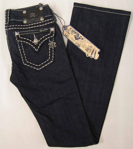 Miss Me denim jeans, Ladies Miss Me stretch boot, slim fit , flap pocket dark denim jeans, Hamper's Jeans Toronto Ontario.