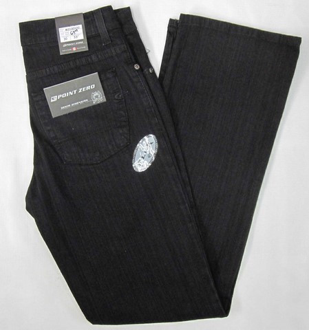 Point Zero denim jeans, Point Zero men's stretch regular waist, boot cut black denim jeans, Hamper's Jeans Toronto Ontario.