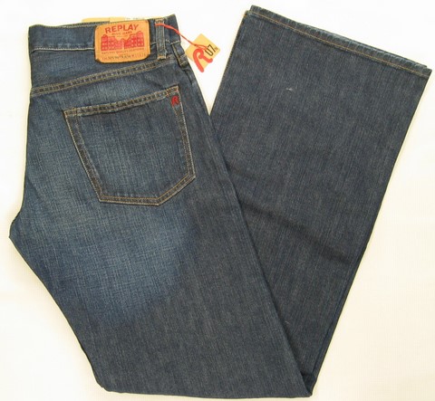 Replay R07 jeans, Replay RO7 dark blue, flare leg jeans, Hamper's Jeans Toronto Ontario.