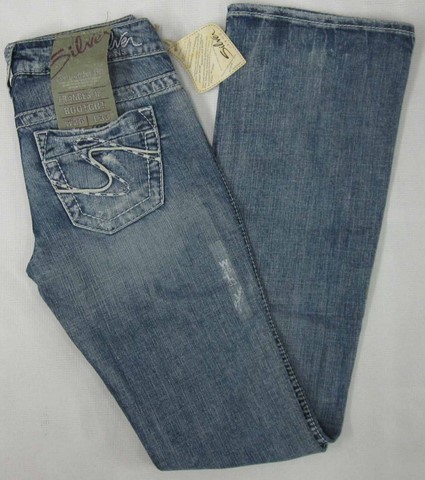 Silver Frances denim jeans, Ladies Silver Frances stretch, mid rise, boot cut denim jeans, Hamper's Jeans Toronto Ontario.