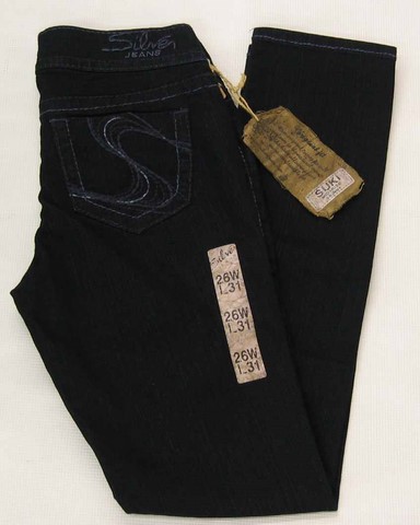 Silver Suki denim jeans, Ladies Silver Suki stretch, stretch mid rise, skinny marilyn dark ink denim jeans, Hamper's Jeans Toronto Ontario.