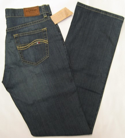 Tommy Hilfiger Euro straight, Tommy Hilfiger stretch Euro straight leg, high rise, stretch jeans, Hamper's Jeans Toronto Ontario.