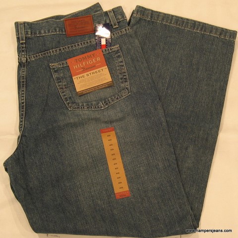 Tommy Hilfiger Jeans, The Street Jeans, relaxed straight leg, blue stonewash, Hamper's Jeans Toronto Ontario.