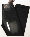 Akademiks Men's loose fit, straight leg denim jeans.