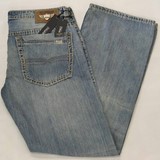 Buffalo Travis BM12914BU denim jeans, Buffalo men's Travis BM12914BU Loose fit, straight leg denim jeans, Hamper's Jeans Toronto Ontario.