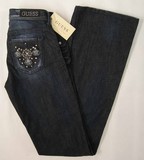 Guess Foxy Flare denim jeans, Ladies Guess Foxy Flare stretch, slim fit, low rise, Flare leg denim jeans, Hamper's Jeans Toronto Ontario.