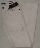 Guess Lincoln slim denim jeans, Men's Guess Lincoln slim fit, low rise, narrow leg white denim jeans, Hamper's Jeans Toronto Ontario.