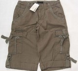 Guess Men's Cargo Shorts, Men's Guess Cargo Short, Olive below the knee cargo short, Hamper's Jeans Toronto Ontario.