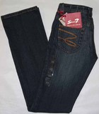 Seven7 SJ102SS jeans, Seven7 Ladies jeans low rise, stretch, boot cut, dark blue wash SJ102SS jeans, Hamper's Jeans Toronto Ontario.