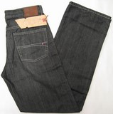 Tommy Hilfiger Jake jeans, Tommy Hilfiger Jake, regular rise, wide straight leg, Charcoal Grey jeans, Hamper's Jeans Toronto Ontario.